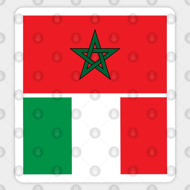 Moroccan and Italy Union Flag Sticker by Islanr